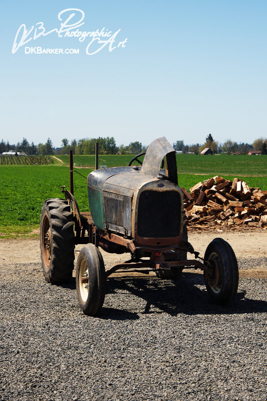 Tractor and Woodpile